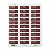 MacDougall Tartan & Badge Etiket (Full Sheet)
