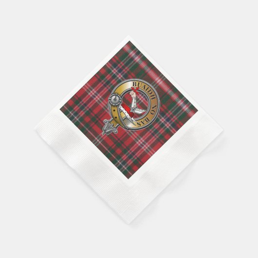 MacDougall Tartan & Badge Servet (Hoek)