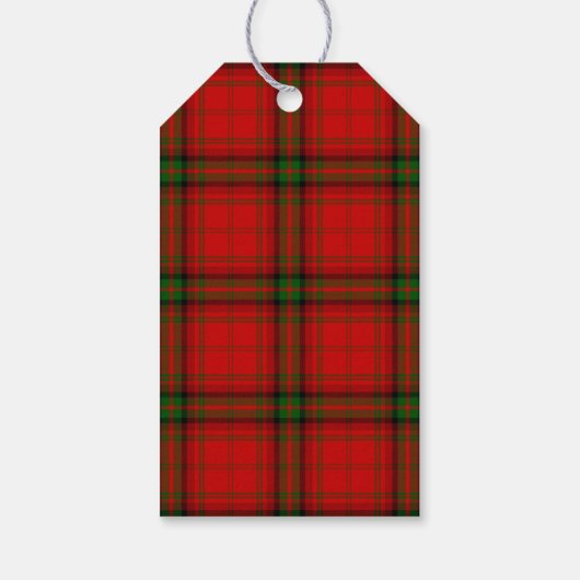 MacDougall tartan rode groene vleid Cadeaulabel (Achterkant)