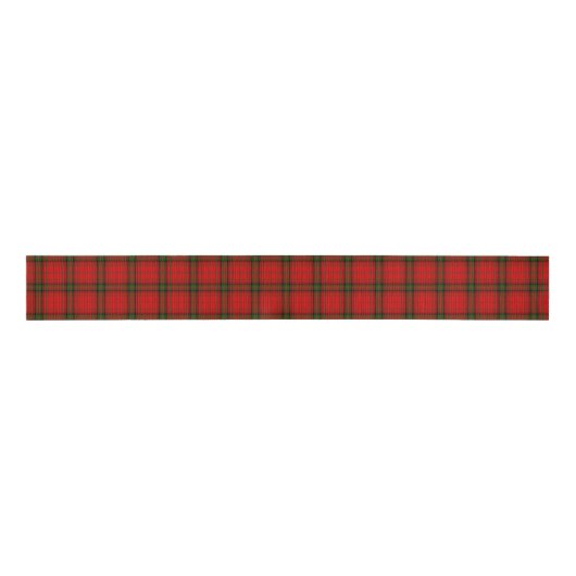 MacDougall tartan rode groene vleid Grosgrain Lint (Voorkant)