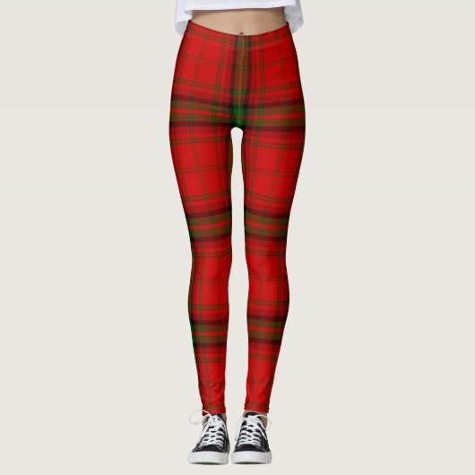 MacDougall tartan rode groene vleid Leggings (Voorkant)