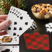 MacDougall tartan rode groene vleid Pokerkaarten (Insitu)