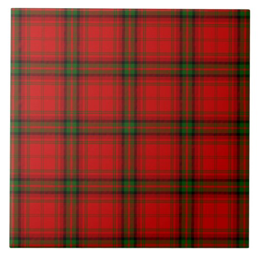 MacDougall tartan rode groene vleid Tegeltje (Voorkant)
