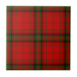 MacDougall tartan rood groen geruit Tegeltje