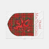 MacDougall Tartan Scottish Play Lion Rampant Fleece Deken (Voorkant (Horizontaal))