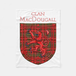 MacDougall Tartan Scottish Play Lion Rampant Fleece Deken
