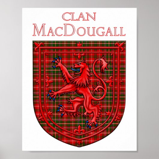 MacDougall Tartan Scottish Play Lion Rampant Poster (Voorkant)