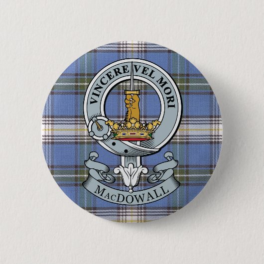 MacDowall Crest + Tartan Button (Voorkant)
