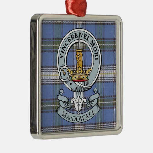 MacDowall Crest + Tartan Premium Ornament (Rechts)