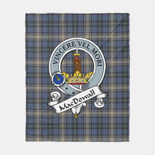 MacDowall Light Clan badge Tartan Pset Fleece Deken (Voorkant)