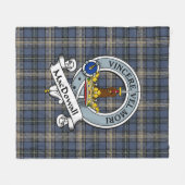 MacDowall Light Clan badge Tartan Pset Fleece Deken (Voorkant (Horizontaal))