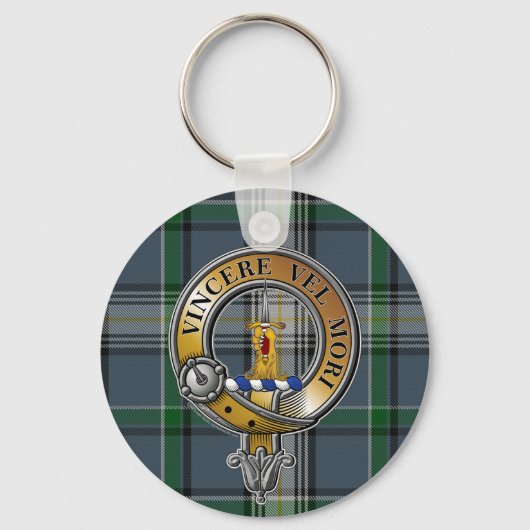 MacDowall Tartan & Badge Sleutelhanger (Voorkant)