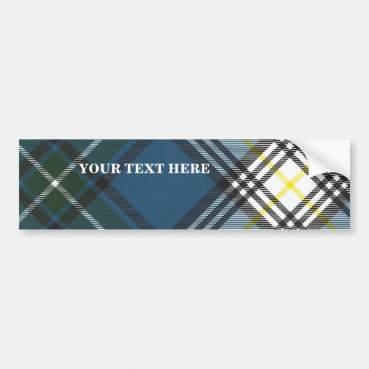 MacDowall Tartan Bumpersticker Groot (Voorkant)