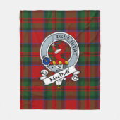MacDuff Clan Badge Tartan Pset Fleece Deken (Voorkant)