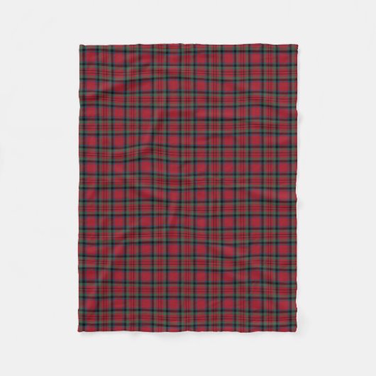 MacDuff Clan Rood, Groen en Blauw Tartan Fleece Deken (Voorkant)