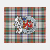 MacDuff Dress Ancient Clan Badge Tartan Pset Fleece Deken (Voorkant (Horizontaal))