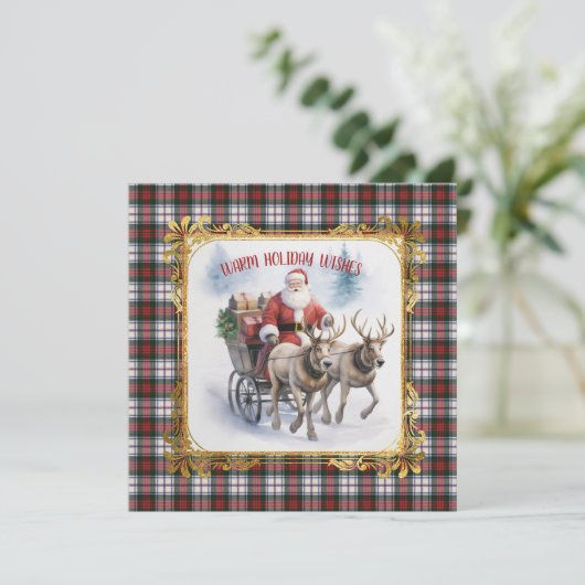 MacDuff Dress Scottish Tartan Christmas  Feestdagenkaart (Staand voorkant)