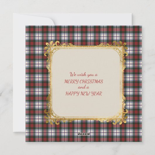 MacDuff Dress Scottish Tartan Christmas  Feestdagenkaart (Achterkant)