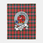 MacDuff Hunting Ancient Clan Badge Tartan Pset Fleece Deken (Voorkant)