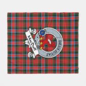 MacDuff Hunting Ancient Clan Badge Tartan Pset Fleece Deken (Voorkant (Horizontaal))