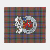 MacDuff Hunting Modern Clan Badge Tartan Pset Fleece Deken (Voorkant (Horizontaal))