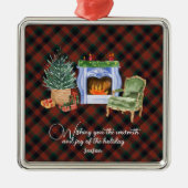 MacDuff Hunting Modern Original Scottish Tartan Metalen Ornament (Voorkant)