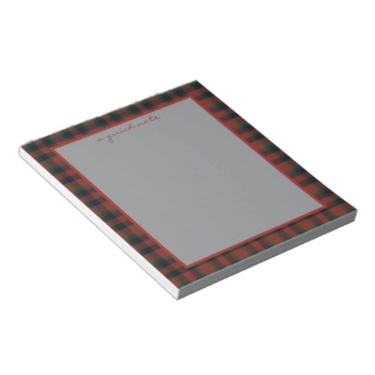 MacDuff Hunting Modern Original Scottish Tartan  Notitieblok (Schuin)