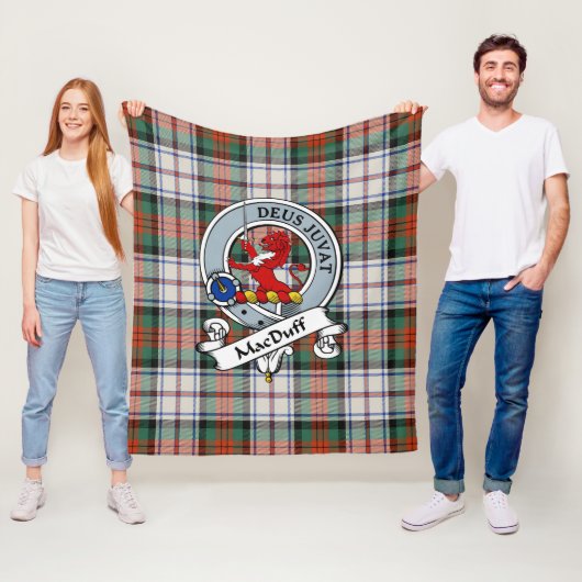 MacDuff Jurk Oude Clan Badge Tartan Plaid Fleece Deken (In situ)