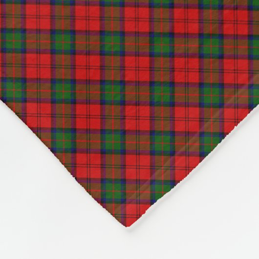 MacDuff-tartan rode groene vlecht Fleece Deken (Hoek)