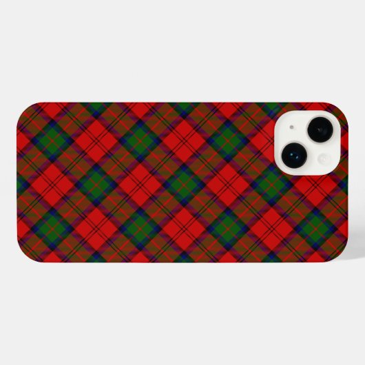 MacDuff-tartan rode groene vlecht iPhone Hoesje (Achterkant horizontaal)