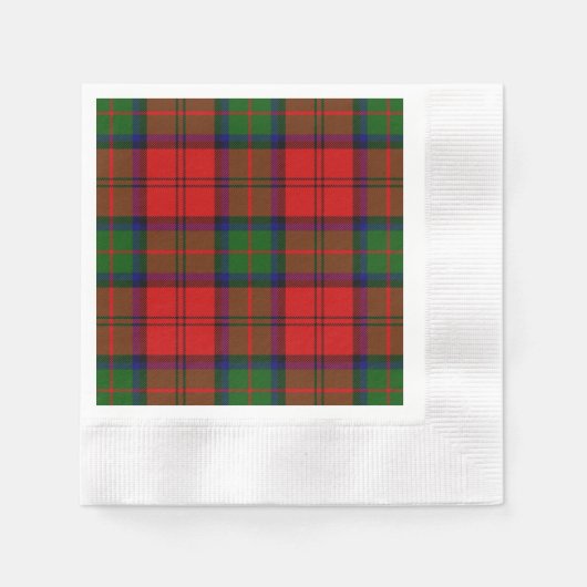 MacDuff-tartan rode groene vlecht Servetten (Voorkant)