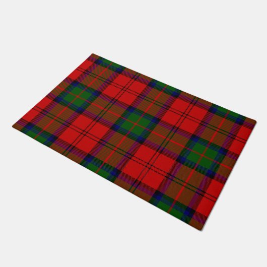 MacDuff Tartan Rood Groen Plaid Deurmat (Schuin)