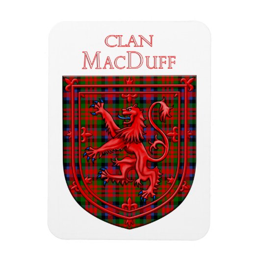 MacDuff Tartan Scottish Play Lion Rampant Magneet (Verticaal)