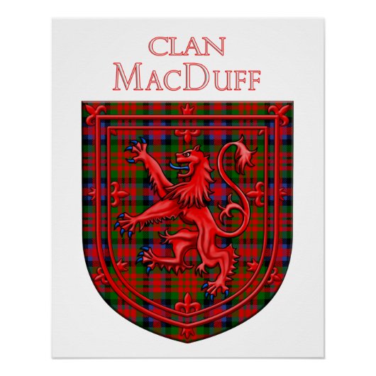 MacDuff Tartan Scottish Play Lion Rampant Perfect Poster (Voorkant)