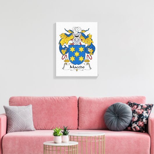 Macedo Family Crest Canvas Afdruk (Insitu (Woonkamer))