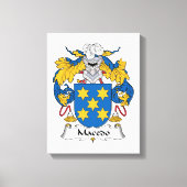 Macedo Family Crest Canvas Afdruk (Voorkant)