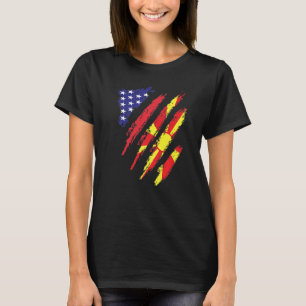 Macedonia Amerikaans geteelde vlag USA Patriot-erf T-shirt