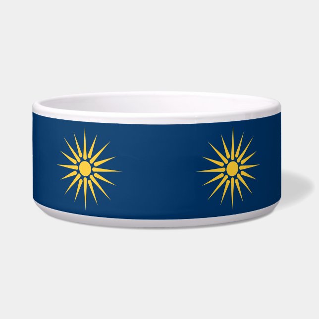Macedonia Flag Pet Bowl Voerbakje (Voorkant)