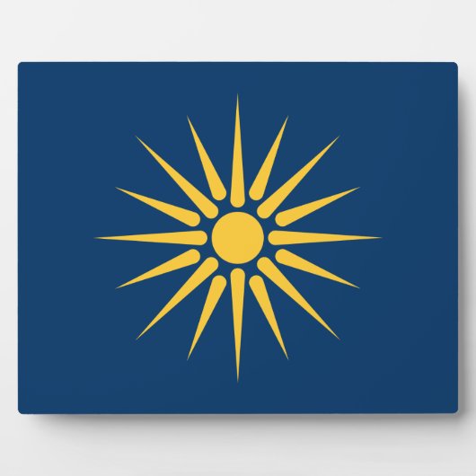 Macedonia Flag Plaque Fotoplaat (Voorkant)