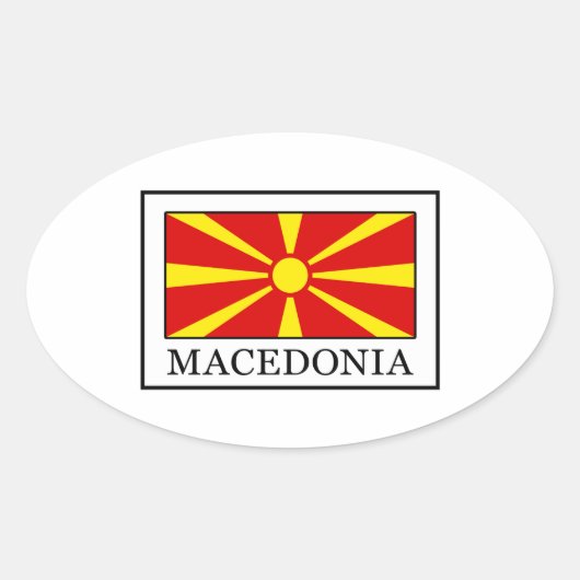 Macedonia Ovale Sticker (Voorkant)
