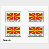 Macedonia Rechthoekige Sticker (Vel)