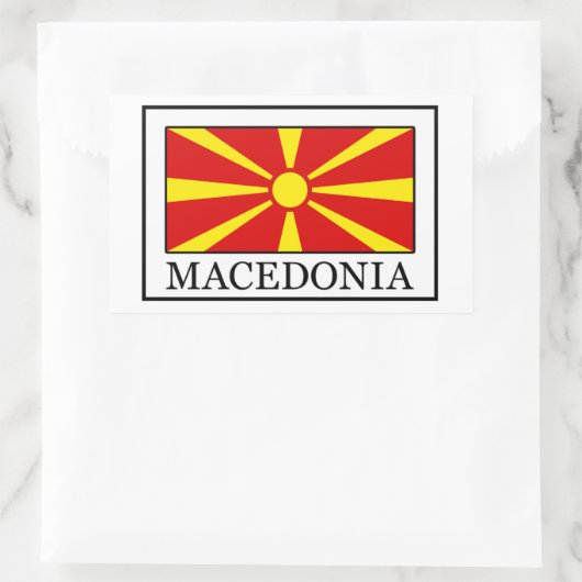 Macedonia Rechthoekige Sticker (Tas)