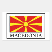 Macedonia Rechthoekige Sticker (Voorkant)