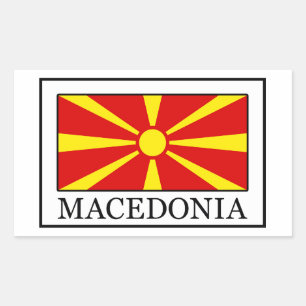 Macedonia Rechthoekige Sticker