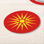 Macedonia Ronde Kartonnen Onderzetter (Gebogen)