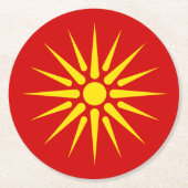 Macedonia Ronde Kartonnen Onderzetter (Voorkant)