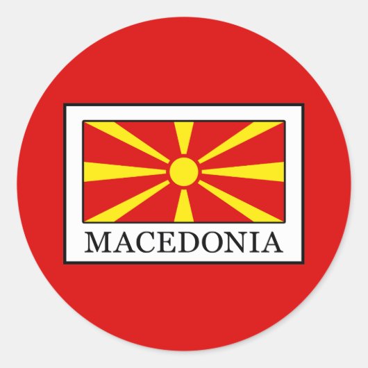 Macedonia Ronde Sticker (Voorkant)