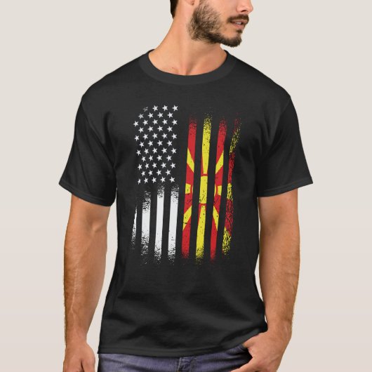 Macedonian American Heritage Month Macedonia Patri T-shirt (Voorkant)