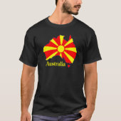 Macedonië Australia Map T-Shirt (Voorkant)
