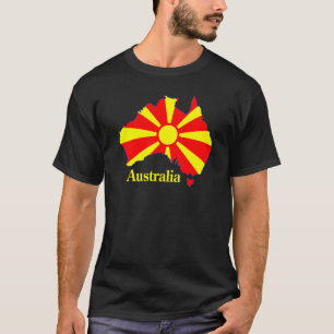 Macedonië Australia Map T-Shirt